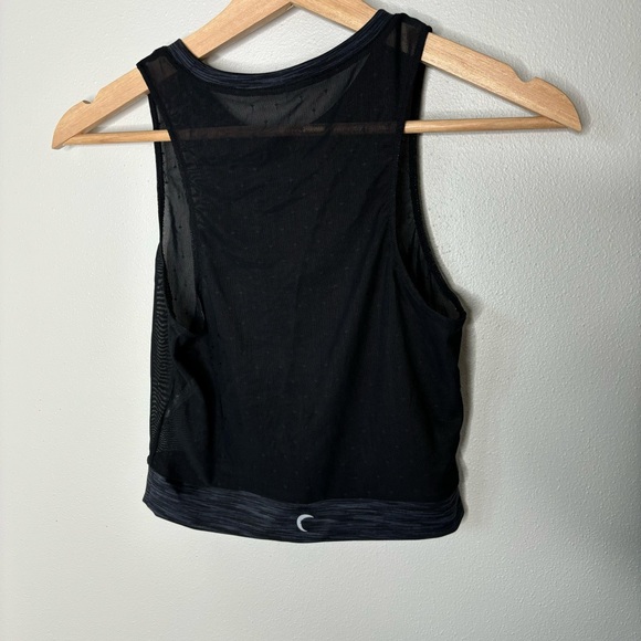 ZYIA Active Women's Calm Luxe High Neck Mesh Tank Top Polka Dot Black XS - Picture 7 of 7